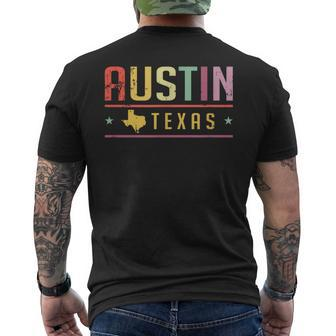Austin Texas Souvenir Retro Austin Texas Men's T-shirt Back Print - Monsterry AU