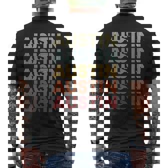 Austin Texas Austin Tx Retrointage Text Camiseta Hombre Estampado Espalda - Regaloses