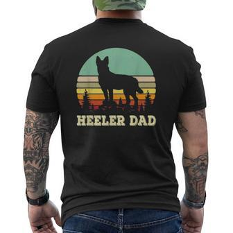 Australian Cattle Dog Red Blue Pet Heeler Dad Cute Mens Essential Mens Back Print T-shirt | Mazezy CA