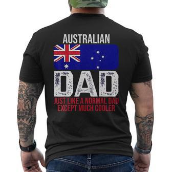 Australian Dad Australia Flag Mens Back Print T-shirt | Mazezy CA