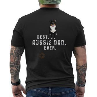 Australian Shepherd Best Aussie Dad Ever Mens Back Print T-shirt | Mazezy