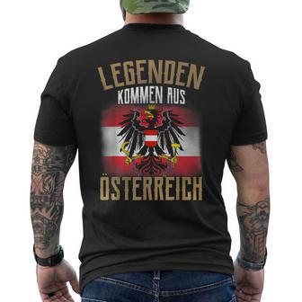 Austria Vienna Flag Costumes T-Shirt mit Rückendruck - Seseable
