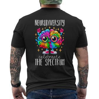Autism Awareness Neurodiversity Brain Men's T-shirt Back Print | Mazezy