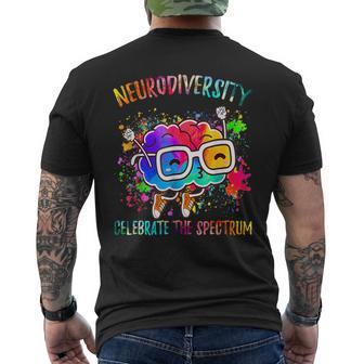 Autism Awareness Neurodiversity Celebrate The Spectrum Brain Men's T-shirt Back Print | Mazezy AU