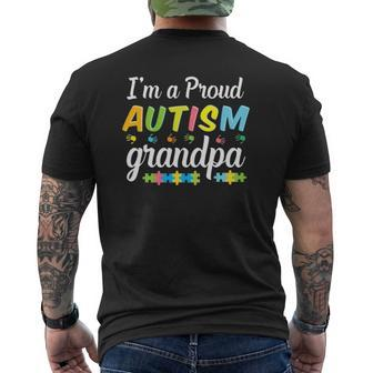 Autism Grandpa Awareness For I'm A Proud Grandfather Warrior Mens Back Print T-shirt | Mazezy DE