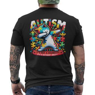 Autism It's Not A Disability It's A Different Ability Puzzle Men's T-shirt Back Print - Monsterry UK