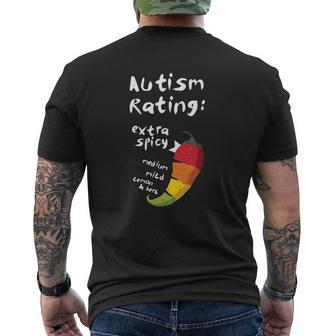 Autism Rating Extra Spicy T-Shirt Mens Back Print T-shirt - Thegiftio UK