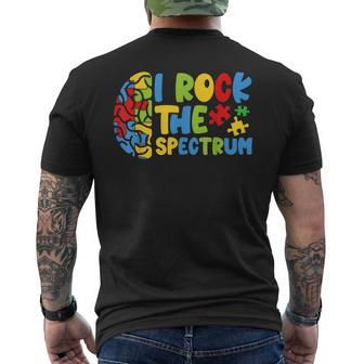 Autistic Autism Awareness Boys Toddler I Rock The Spectrum Men's T-shirt Back Print - Seseable