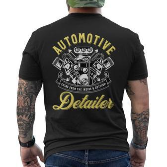 Auto Detailer Shine Inside And Outside Car Detailing Men's T-shirt Back Print - Monsterry DE