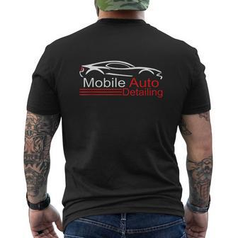 Auto Detailing Car Detailer Mobile Detailing Mens Back Print T-shirt - Thegiftio UK