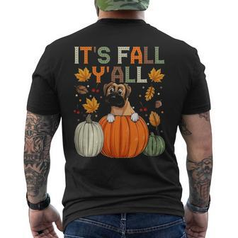 Autumn Boxer It’S Fall Y’All Fall Boxer Dog Men's T-shirt Back Print | Mazezy