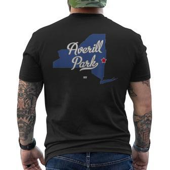 Averill Park New York Ny Map Men's T-shirt Back Print - Monsterry