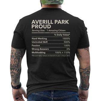 Averill Park New York Proud Nutrition Facts Men's T-shirt Back Print - Monsterry UK