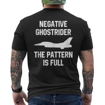 Aviation Negative Ghost Rider Pattern Is Full Men's T-shirt Back Print - Monsterry