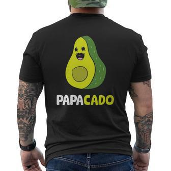 Avocado Papa Avocado Dad Avocado Papacado Mens Back Print T-shirt | Mazezy
