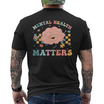 Awareness Mental Health Matters Mental Health Men's T-shirt Back Print | Mazezy