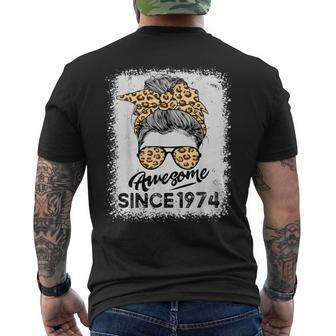 Awesome Since 1974 50 Years Old 50Th Birthday For Her Men's T-shirt Back Print - Thegiftio UK