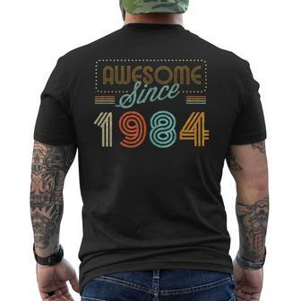 Awesome Since 1984 Year Of Birth Birthday Men's T-shirt Back Print - Seseable