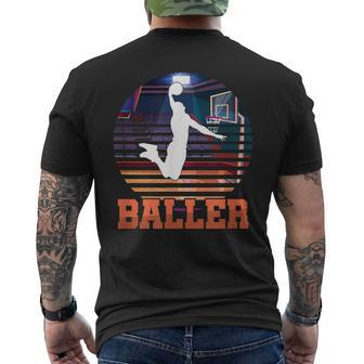Awesome Basketball Player Slam Dunk Baller Men's T-shirt Back Print - Monsterry DE