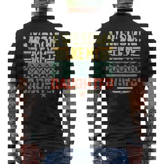 Awesome Like My Daughter Dad Father Fathers Day Men's T-shirt Back Print - Thegiftio