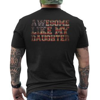 Awesome Like My Daughter Vintage Fathers Day Dad Joke Men's T-shirt Back Print - Monsterry UK