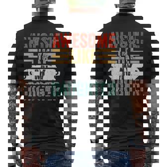 Awesome Like My Daughter Vintage Fathers Day Dad Men's T-shirt Back Print - Thegiftio