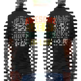 Awesome Like My Daughter In Law Cool Parents Father's Day Men's T-shirt Back Print - Thegiftio
