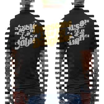 Awesome Like My Daughter Retro Dad Father's Day Men's T-shirt Back Print - Thegiftio UK