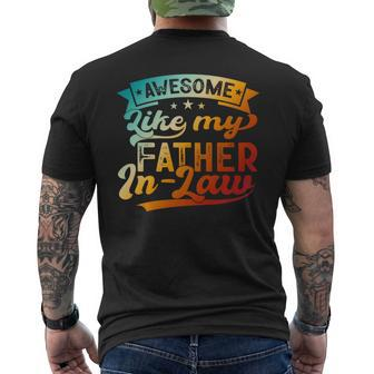 Awesome Like My Father In Law Family Fathers Day Dad Men's T-shirt Back Print - Seseable