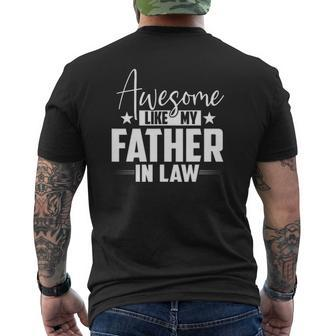 Awesome Like My Father In Law Family Lovers Father Day Mens Back Print T-shirt | Mazezy