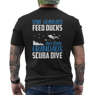 Awesome Grandads Scuba Dive Diving Grandpa Diver Mens Back Print T-shirt | Mazezy UK