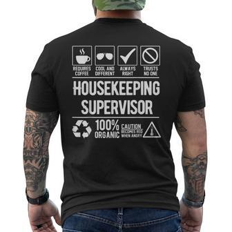 Awesome Housekeeping Supervisor Job Worker Saying Men's T-shirt Back Print - Monsterry