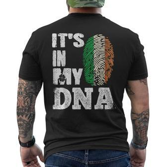 Awesome Ireland It's In My Dna Irish Flag Clover St Paddy's Men's T-shirt Back Print - Monsterry UK