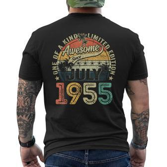 Awesome Since July 1955 Vintage 69Th Birthday Men Men's T-shirt Back Print - Monsterry UK
