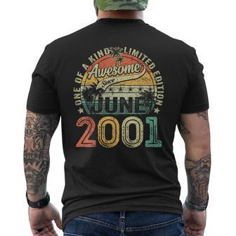 Awesome Since June 2001 Vintage 23Rd Birthday Men Men's T-shirt Back Print - Monsterry