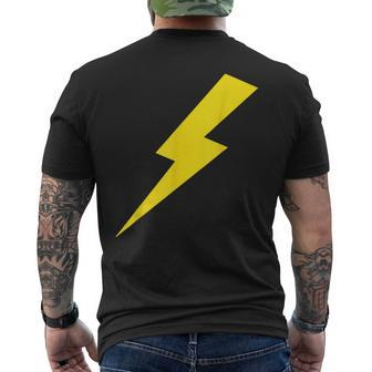 Awesome Lightning Bolt Yellow Print Men's T-shirt Back Print - Monsterry CA