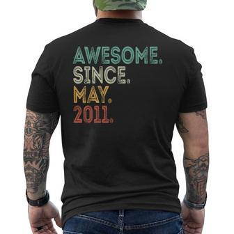 Awesome Since May 2011 13Th Birthday Boy 13 Years Old Men's T-shirt Back Print - Thegiftio UK