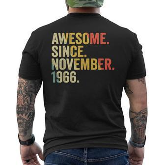 Awesome Since November 1966 56 Years Old 56Th Birthday Mens Back Print T-shirt - Thegiftio UK