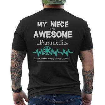 Awesome Paramedic Niece Men's T-shirt Back Print | Mazezy