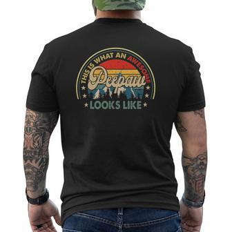 This Is What An Awesome Peepaw Looks Like Retro Mens Back Print T-shirt | Mazezy