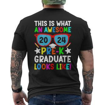 What An Awesome Pre-K Looks Like 2024 Graduation Men's T-shirt Back Print - Monsterry