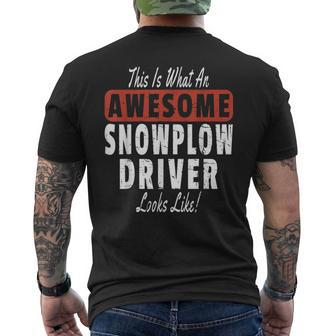 This Is What An Awesome Snowplow Driver Looks Like Mens Back Print T-shirt - Thegiftio UK
