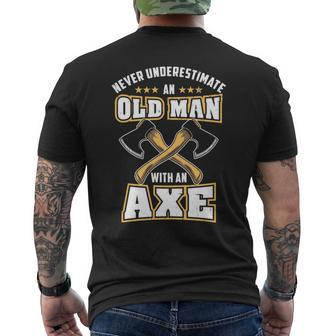 For Axe Throwing Men's T-shirt Back Print | Mazezy