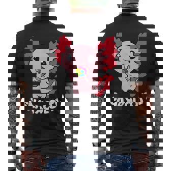 Axolotl Sweets Lollipop Snaxolotl Kawaii Axolotl Men's T-shirt Back Print - Thegiftio