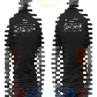 B-A-C-H Js Bach Motif Notes De Musique T-shirt imprimé au dos - Cadeauxyz