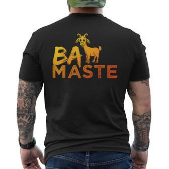 Baa Maste Goat Yoga Crazy Animal Men's T-shirt Back Print - Monsterry CA