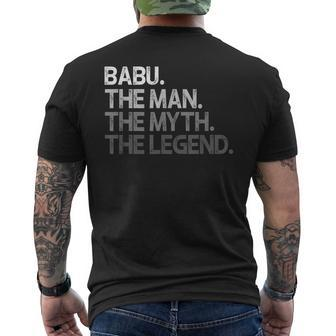 Babu The Man The Myth The Legend Men's T-shirt Back Print - Monsterry