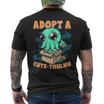Baby Cthulhu Adopt A Cute-Thulhu Cute Kawaii Cthulhu Men's T-shirt Back Print - Monsterry DE