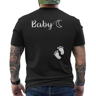 Babymoon Pregnancy For Vacation Baby With Moon Mens Back Print T-shirt | Mazezy