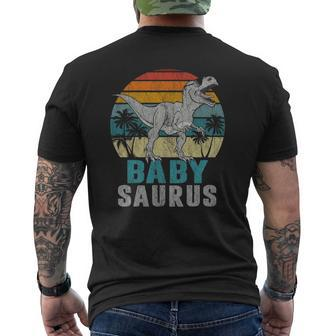 Babysaurusrex Dinosaur Baby Saurus Father's Day Mens Back Print T-shirt | Mazezy